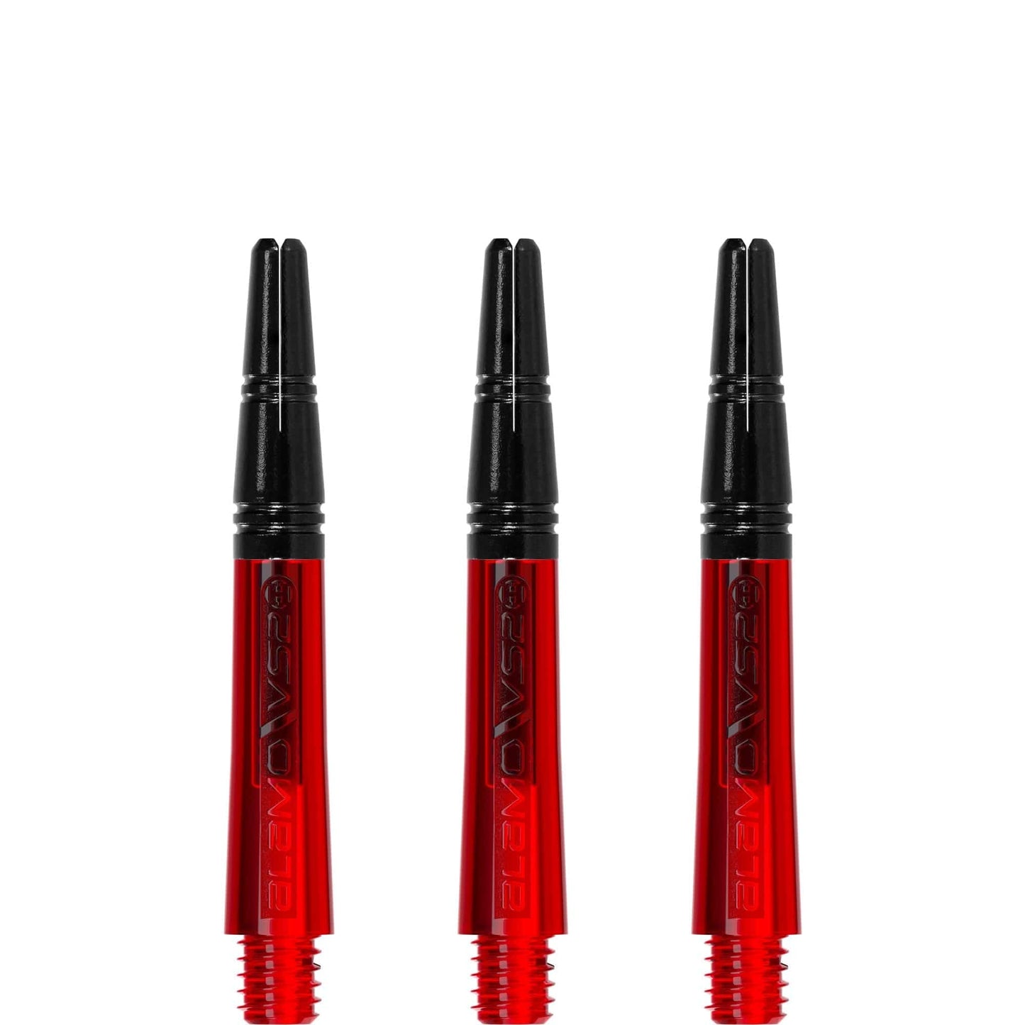 Harrows Alamo VS2 Dart Shafts - Polycarbonate - Black Aluminium Top - Red Short
