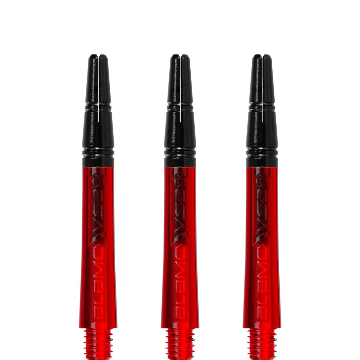 Harrows Alamo VS2 Dart Shafts - Polycarbonate - Black Aluminium Top - Red Tweenie