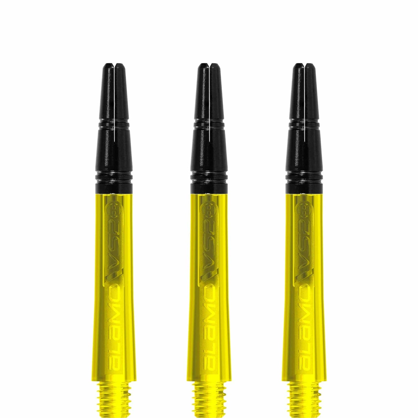 Harrows Alamo VS2 Dart Shafts - Polycarbonate - Black Aluminium Top - Yellow Tweenie