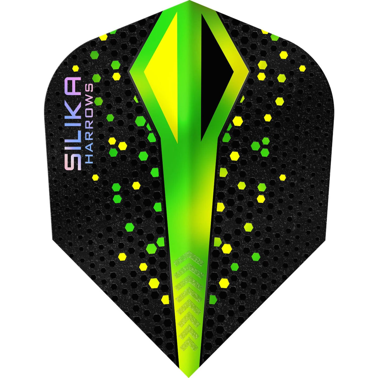 Harrows Silika Dart Flights - Tough Crystaline Coated - Std - No6 - Colourshift Green