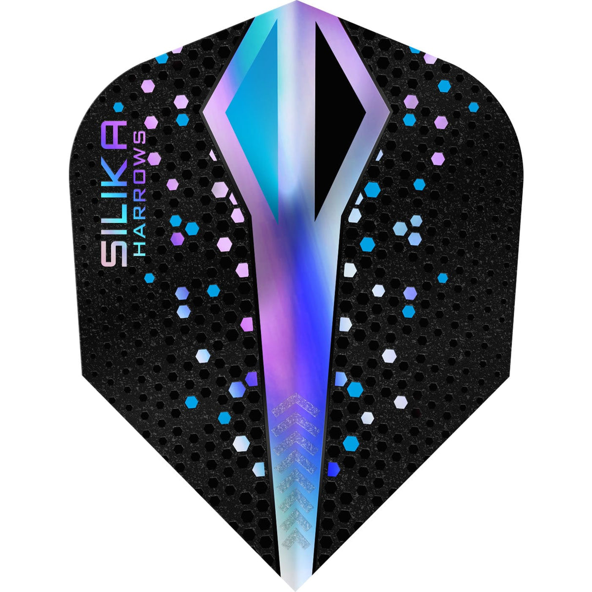 Harrows Silika Dart Flights - Tough Crystaline Coated - Std - No6 - Colourshift Silver