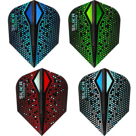 Harrows Silika Dart Flights - Tough Crystaline Coated - Std - No6 - Colourshift-X