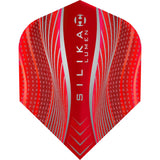 Harrows Silika Dart Flights - Tough Crystaline Coated - Std - No6 - Lumen Red