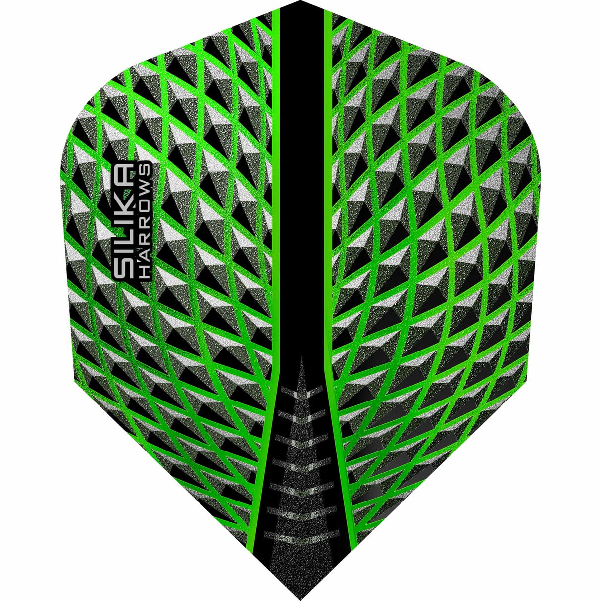 Harrows Silika Dart Flights - Tough Crystaline Coated - Std - No6 Green