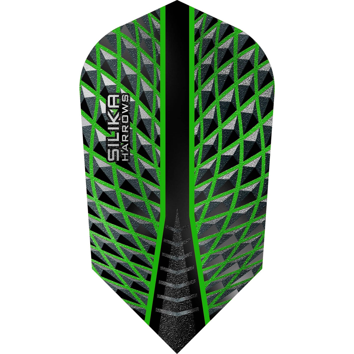 Harrows Silika Dart Flights - Tough Crystaline Coated - Slim Green