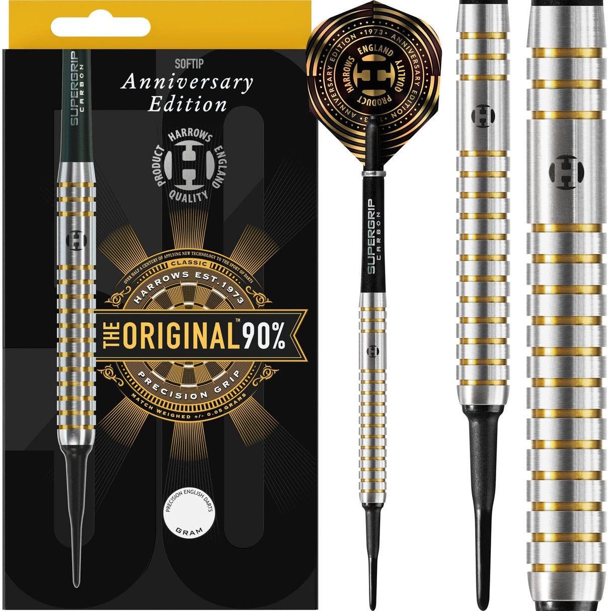 Harrows The Original Darts - Soft Tip - 90% - Anniversary Edition - Gold Titanium