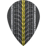 *Harrows Supergrip Dart Flights - 100 Micron - Pear - Gold