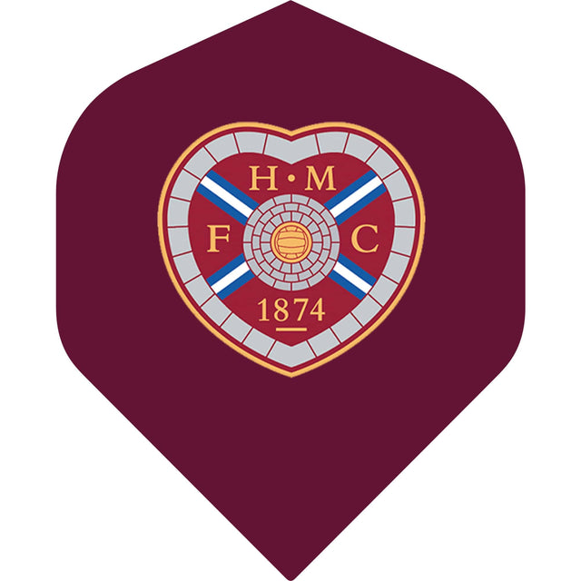 Heart of Midlothian FC - Official Licensed - Hearts - Dart Flights - No2 - Std - F1 - Crest