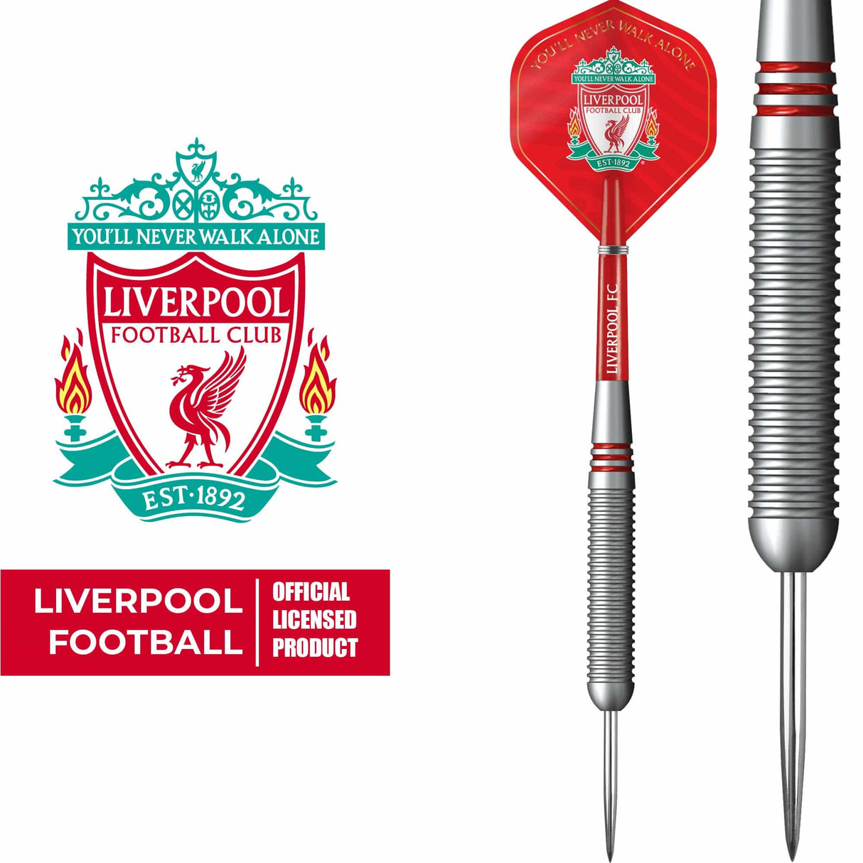 Liverpool FC Darts - Steel Tip Brass - Official Licensed - LFC - 22g 22g