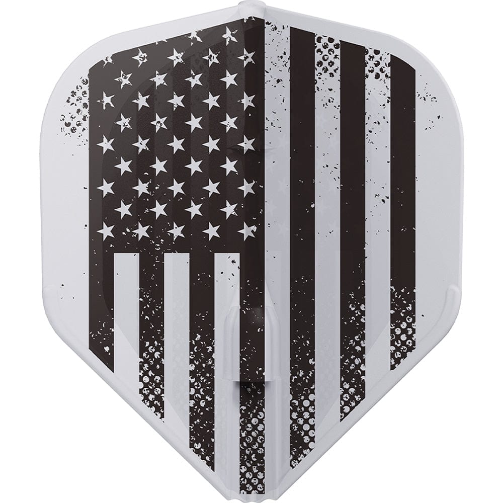 L-Style - EZ L-Flights - Integrated Champagne Ring - L1EZ - American Flag v4 - Clear White