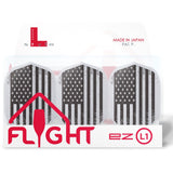 L-Style - EZ L-Flights - Integrated Champagne Ring - L1EZ - American Flag v4 - Clear White