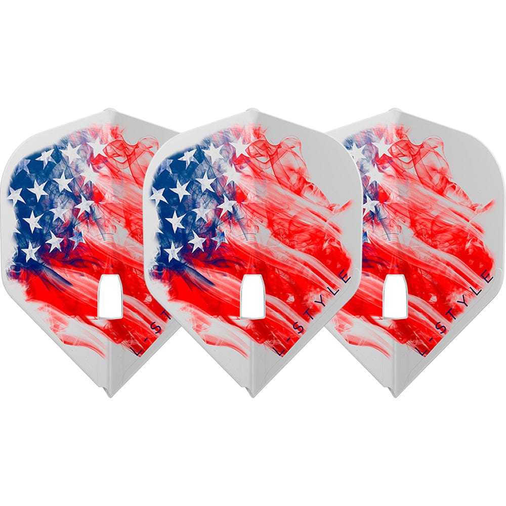 L-Style - L-Flights - L1 Pro - Champagne Ring - Standard - American Flag v3 - Clear White