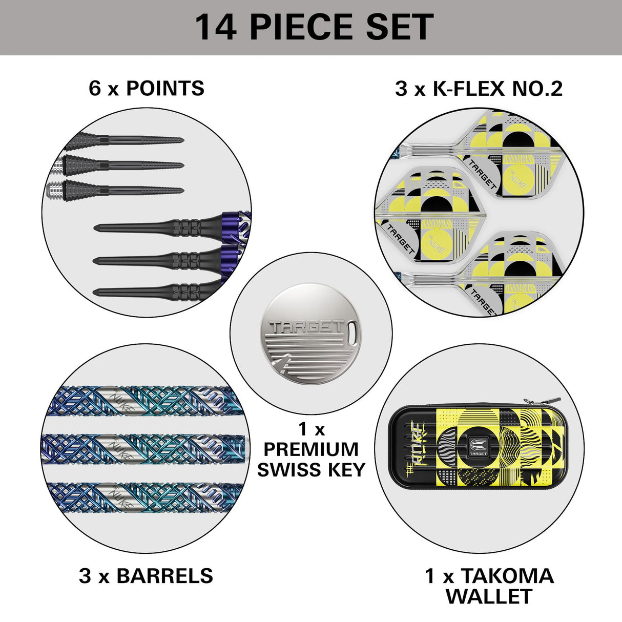Target Luke Littler Darts - Soft Tip - 95% Tungsten - Edge 19g