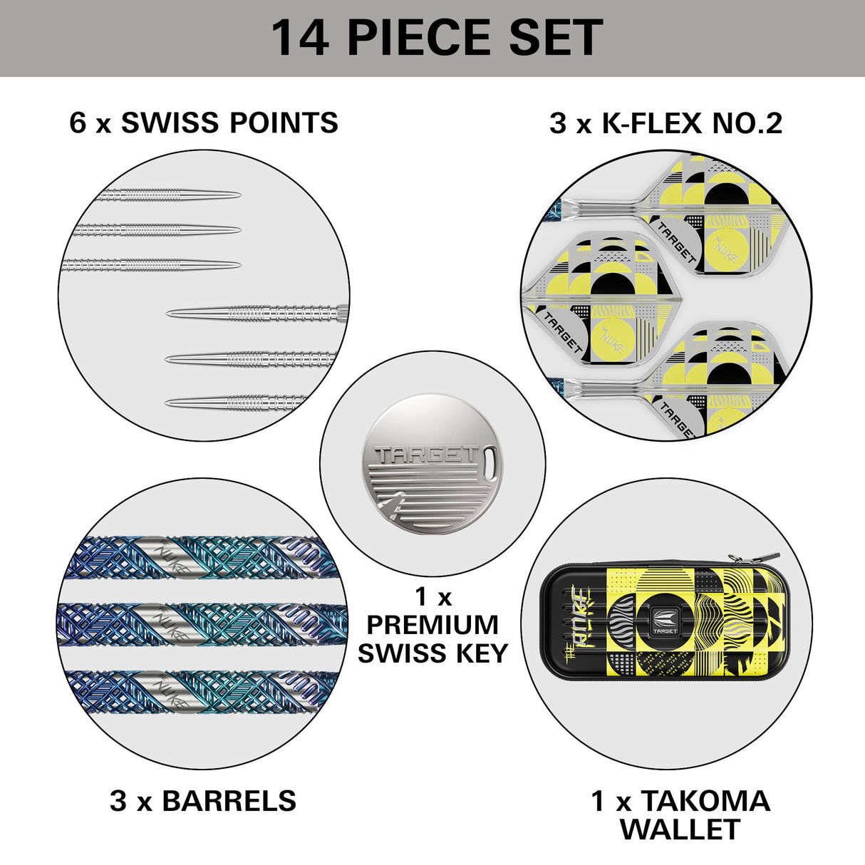 Target Luke Littler Darts - Steel Tip - 95% Tungsten - Edge