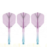 Caliburn SUP Flights - Moulded Shaft and Flight -  Standard No6 - Feather - Blue & Purple