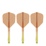 Caliburn SUP Flights - Moulded Shaft and Flight -  Standard No6 - Crack - Yellow & Orange