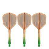 Caliburn SUP Flights - Moulded Shaft and Flight -  Standard No6 - Block - Green & Orange
