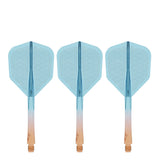 Caliburn SUP Flights - Moulded Shaft and Flight -  Standard No6 - Waves - Orange & Blue