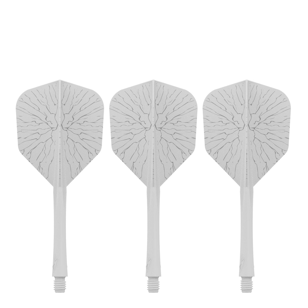 Caliburn SUP Flights - Moulded Shaft and Flight -  Standard No6 - Crack - White