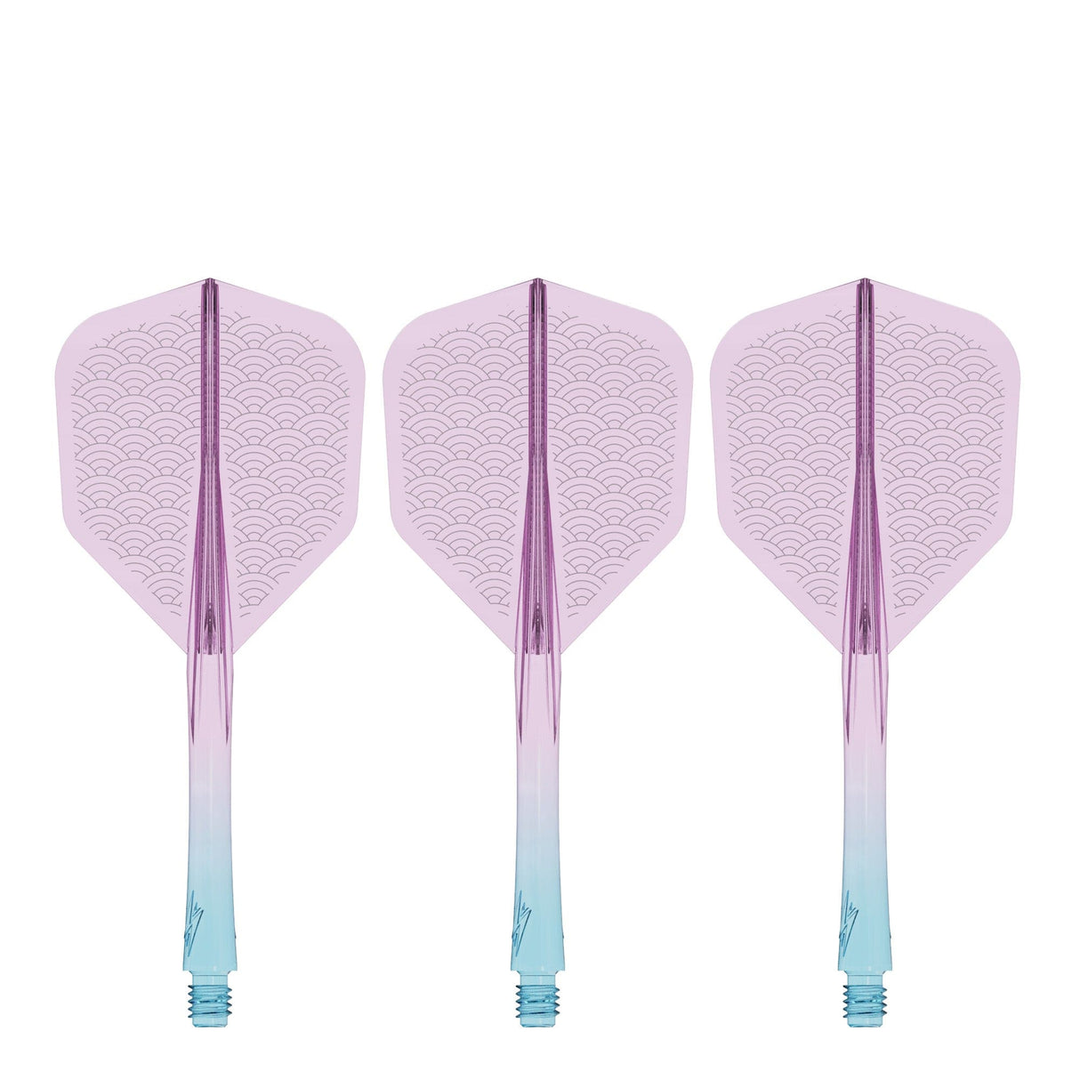 Caliburn SUP Flights - Moulded Shaft and Flight -  Standard No6 - Waves - Blue & Purple