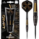 Mission Crypt Darts - Steel Tip - M1 - Black & Gold 22g