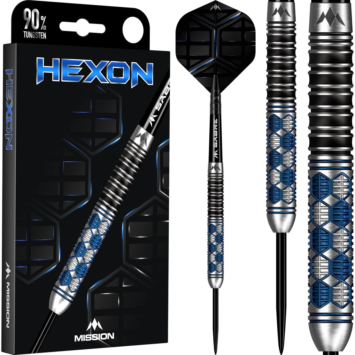 Mission Hexon Darts - Steel Tip - 90% - Blue PVD