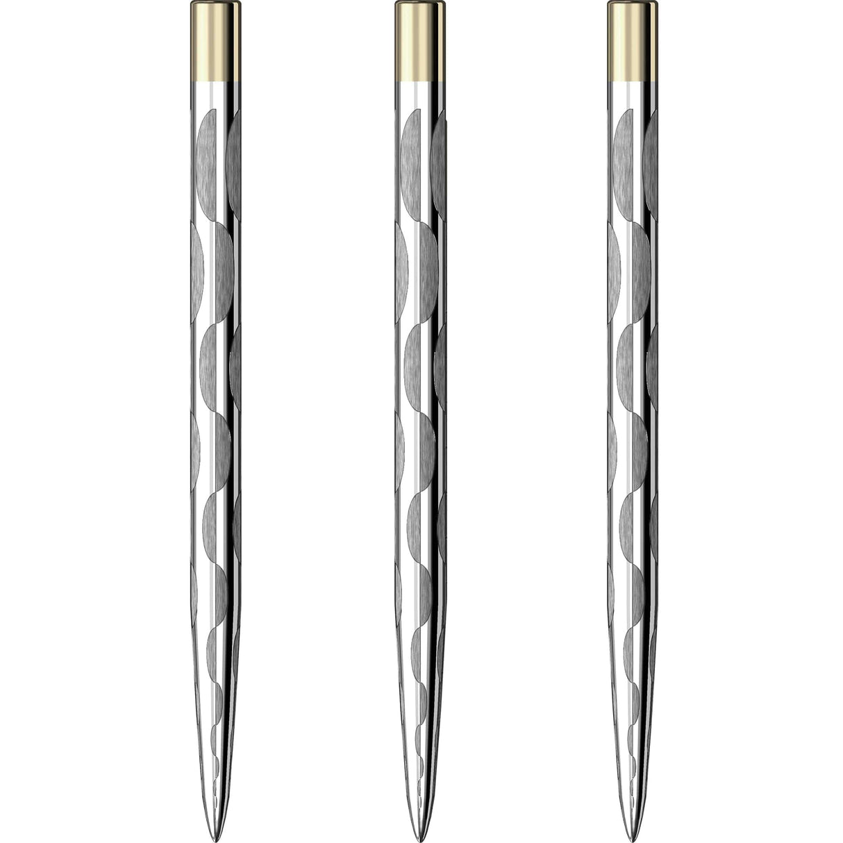 Mission Laser Plus - Steel Tip - Lasered Spare Points - Solid Arc - Silver 38mm