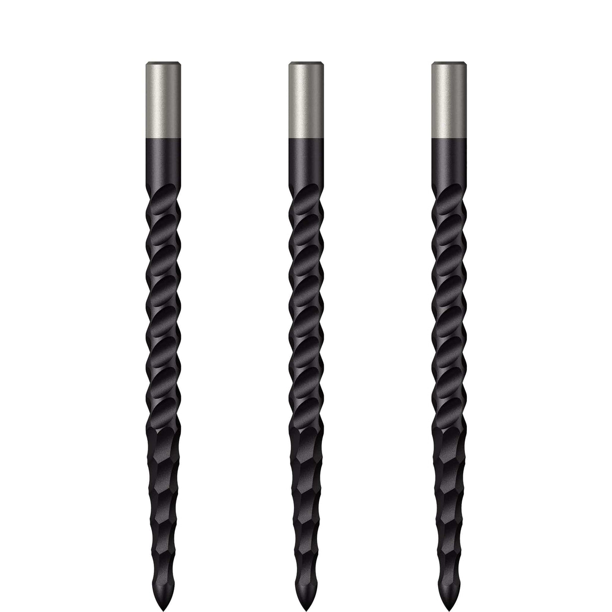 *Mission Lunar CS Dart Points - Spare Points - Rough Cut - Black 36mm