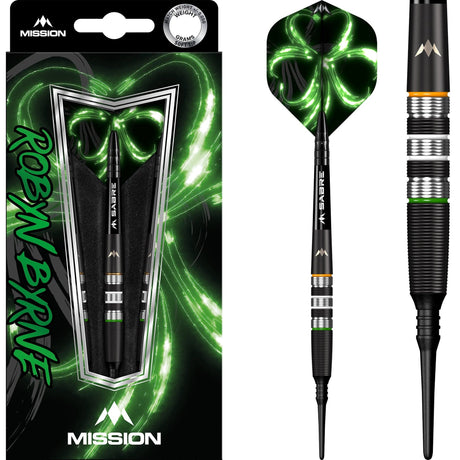 Mission Robyn Byrne Darts - Soft Tip - 90% - Black Titanium 18g