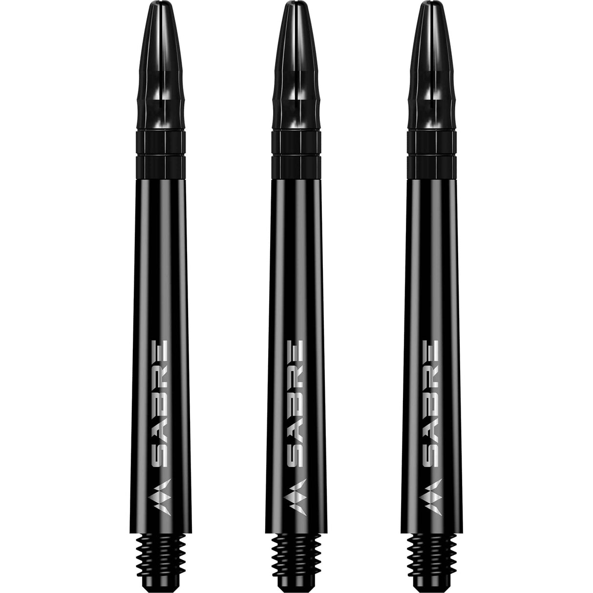 Mission Sabre Shafts - Polycarbonate Dart Stems - Black - Black Top Medium