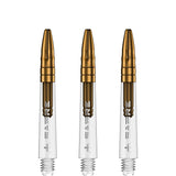 Mission Sabre Shafts - Polycarbonate Dart Stems - Clear - Gold Top Tweenie