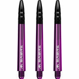 Mission Sabre Shafts - Polycarbonate Dart Stems - Purple - Black Top Medium