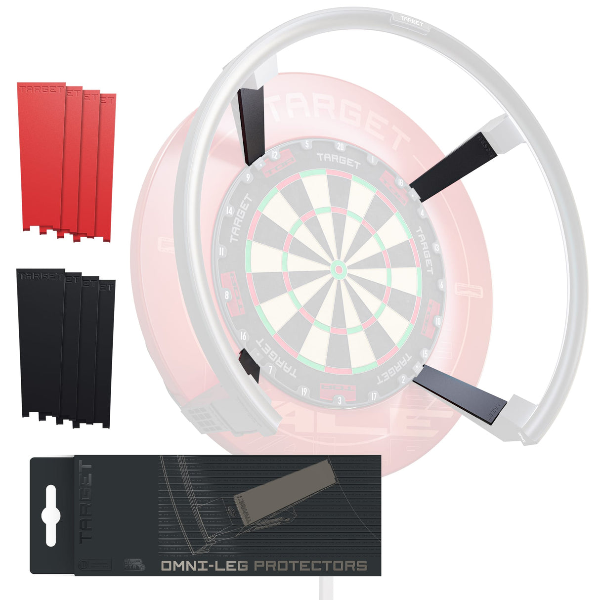 Target Omni Leg Protectors - Black & Red