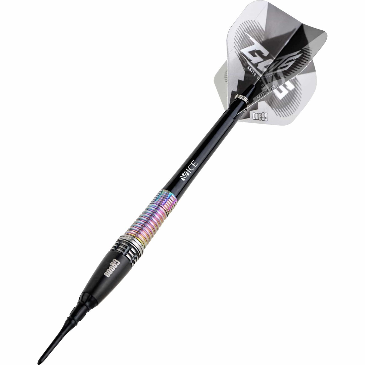 One80 Akito Yamagata Darts - Soft Tip - Guts - Signature Darts - Black & Chameleon 18g