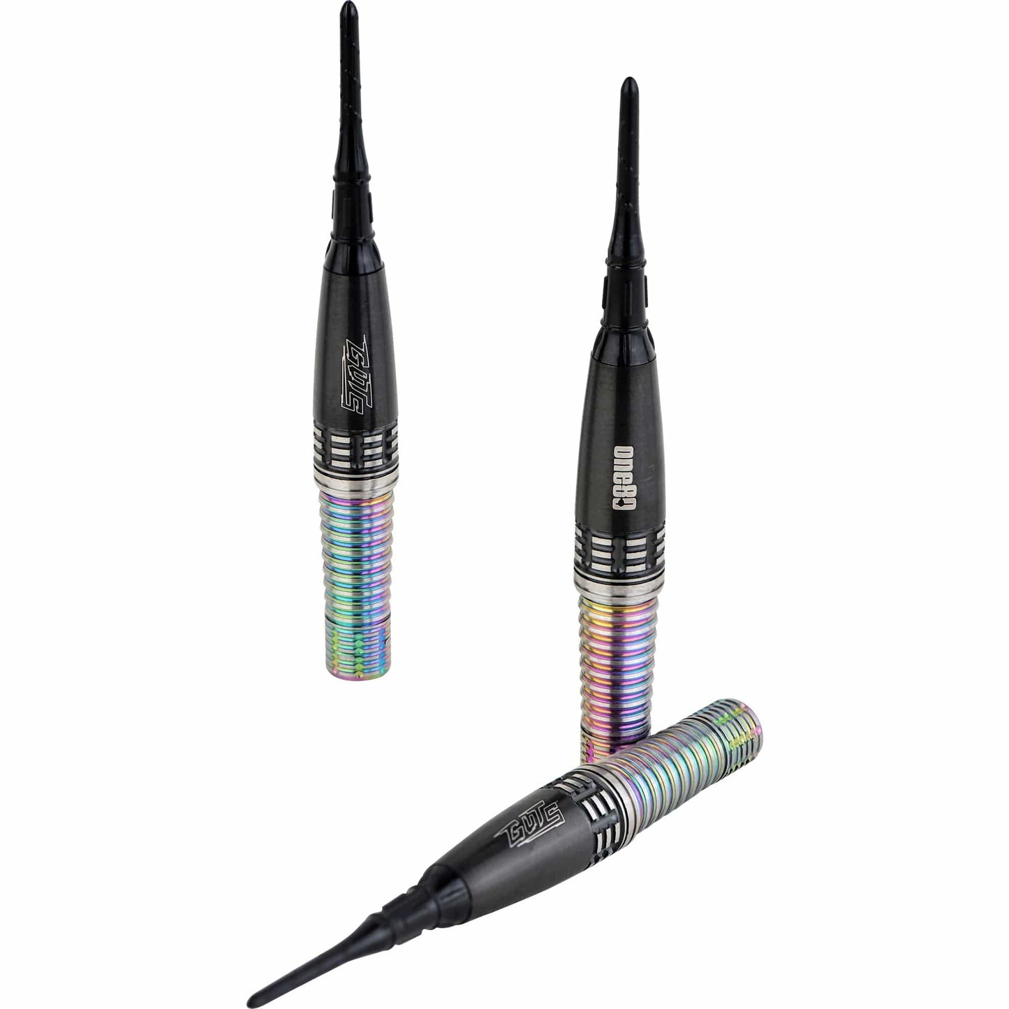 One80 Akito Yamagata Darts - Soft Tip - Guts - Signature Darts - Black & Chameleon 18g