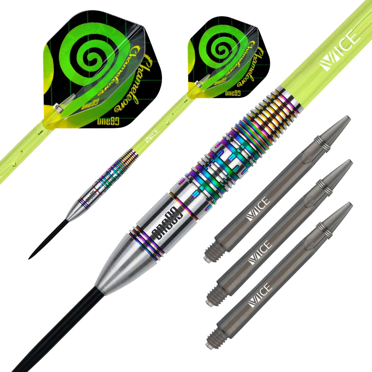 One80 Chameleon Darts - Steel Tip - Peridot