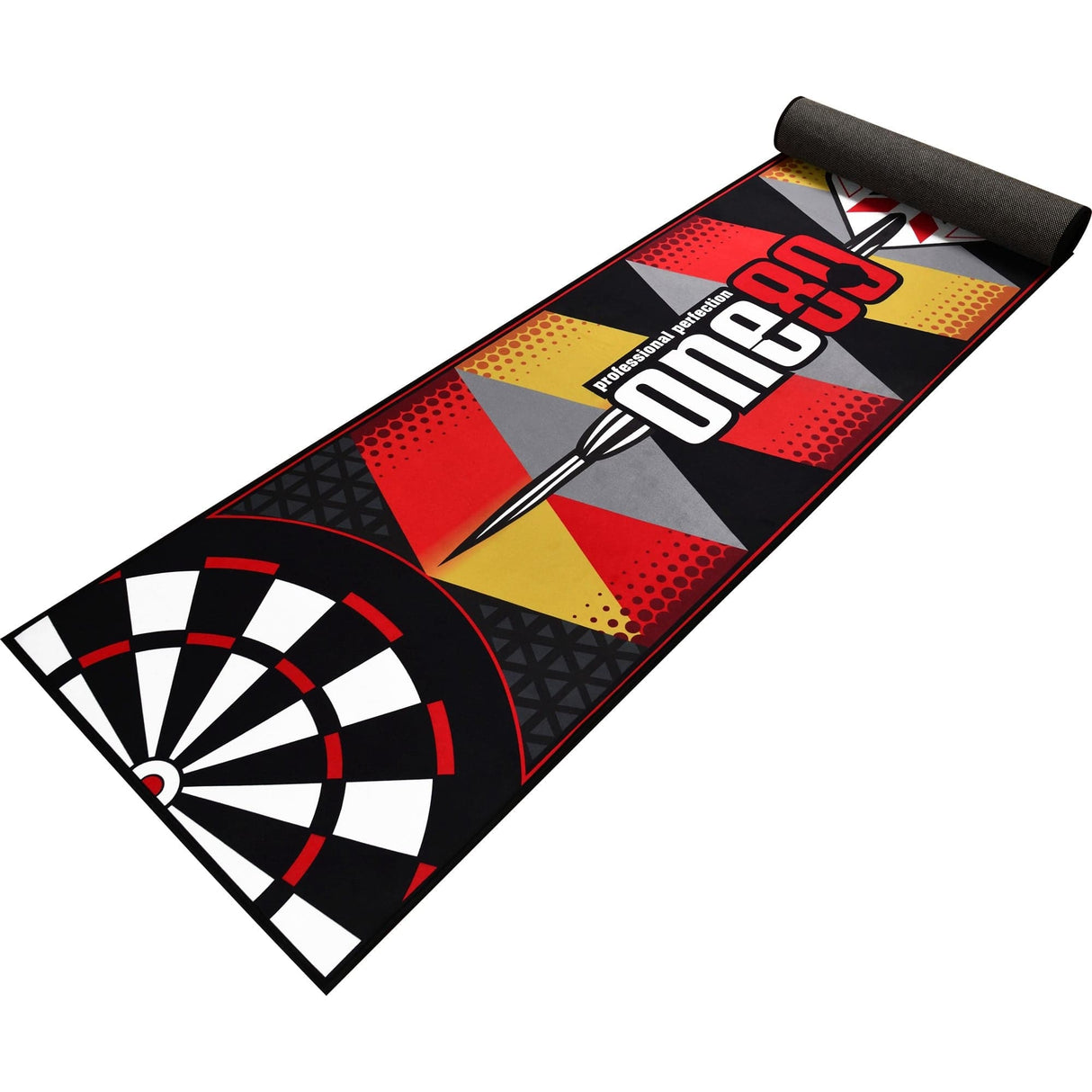 One80 Poly Dart Mat - Floor Protection - incl. Oche Tape - Logo