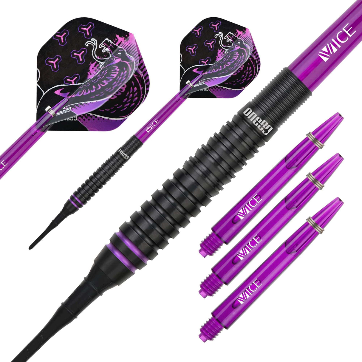 One80 Jelle Klaasen HD Darts - Soft Tip - The Cobra - Black 19g