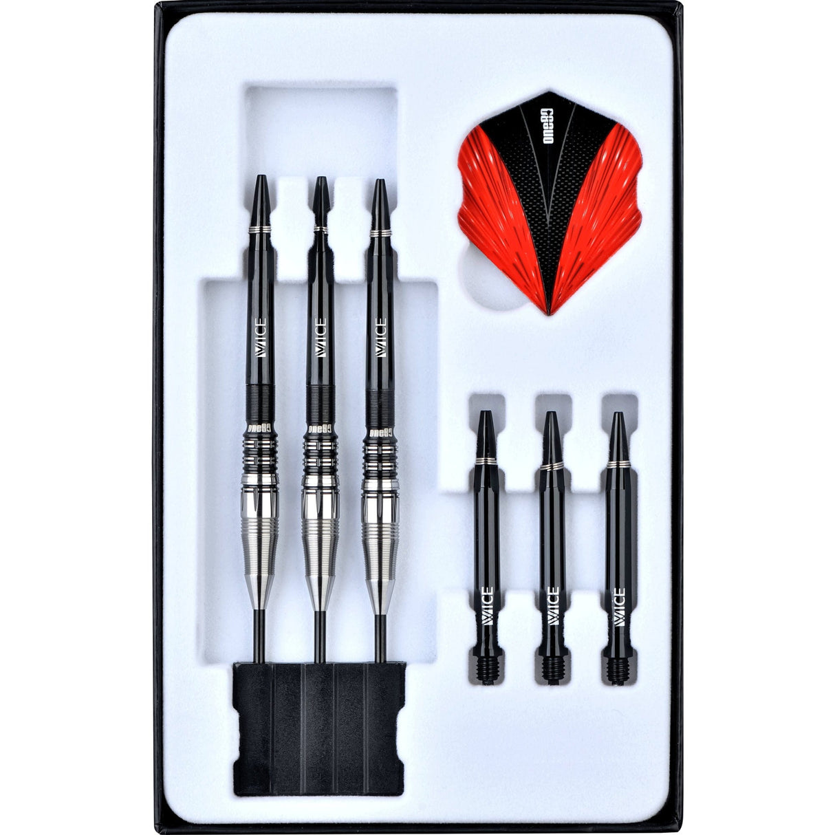 One80 Niko Springer Darts - Steel Tip - Signature - Black \ Silver - 22g 22g