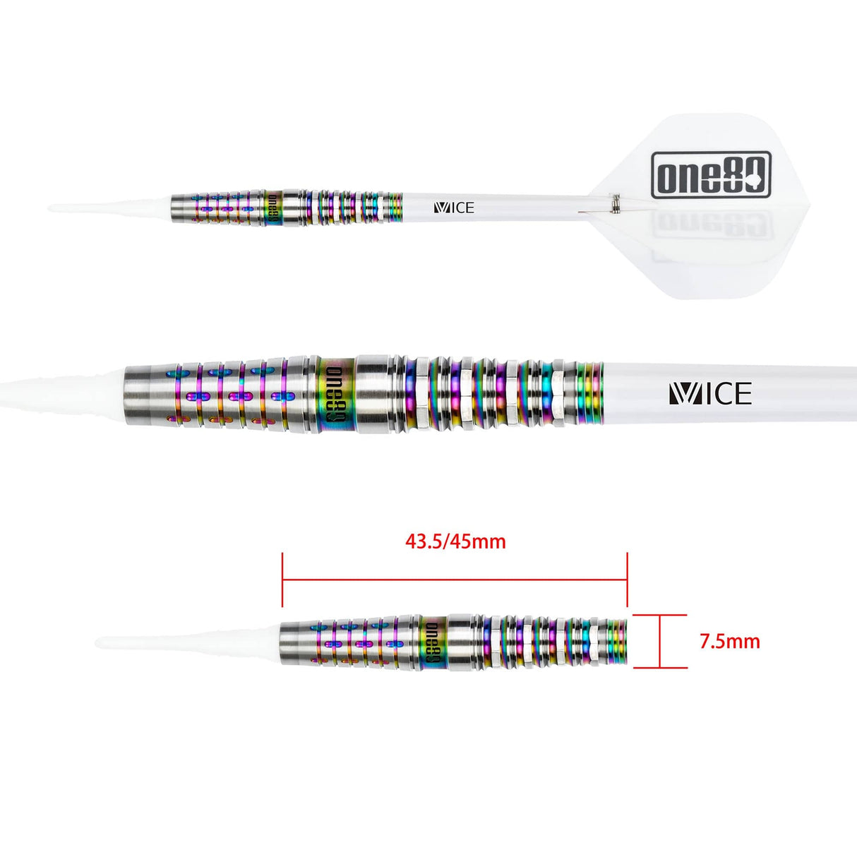 *One80 Noriyuki Nakamura Darts - Soft Tip - V2 - Chameleon