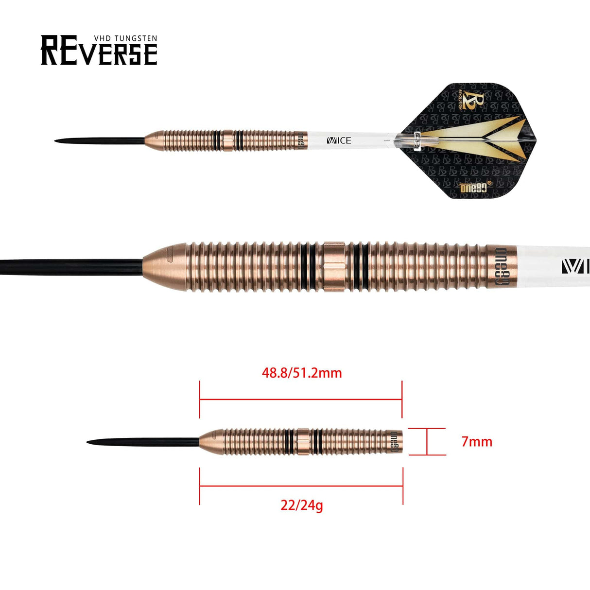 One80 R2 Interchange Darts - Steel Tip - Re-verse