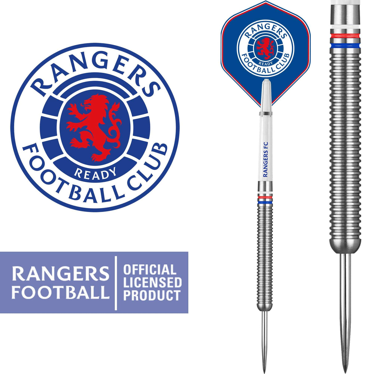 Rangers FC Darts - Steel Tip Tungsten - Official Licensed - RFC - 24g