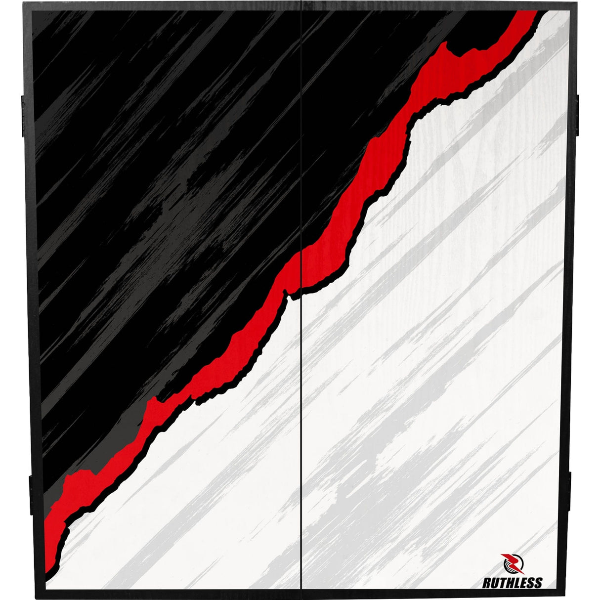 Ruthless Dartboard Cabinet - Square Design - RipTorn - Black & Grey