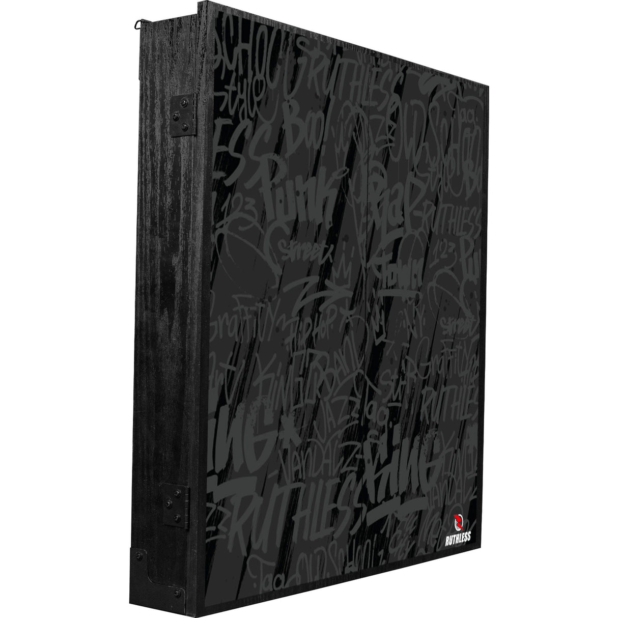 Ruthless Dartboard Cabinet - Square Design - Graffiti Grey