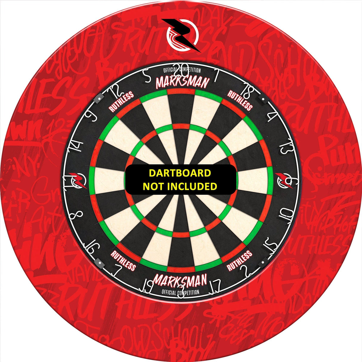 Ruthless Dartboard Surround - Professional - Graffiti Red