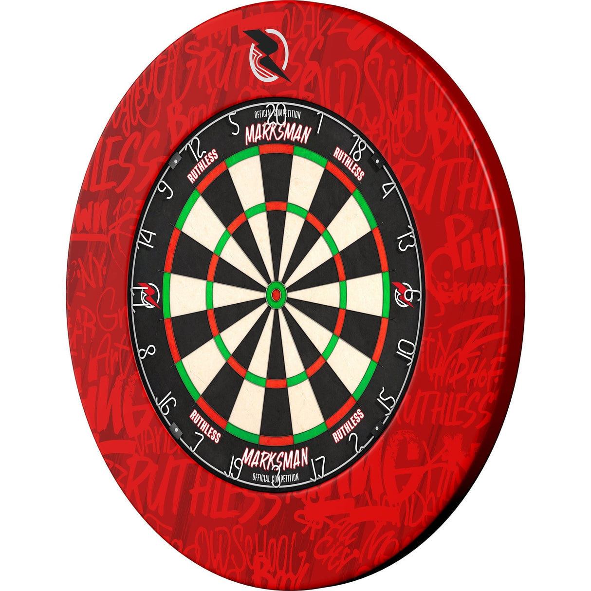 Ruthless Dartboard Surround - Professional - Graffiti Red