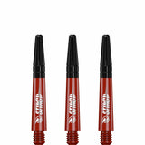Ruthless Sting Dart Shafts - Polycarbonate - Solid Red - Black Top Short
