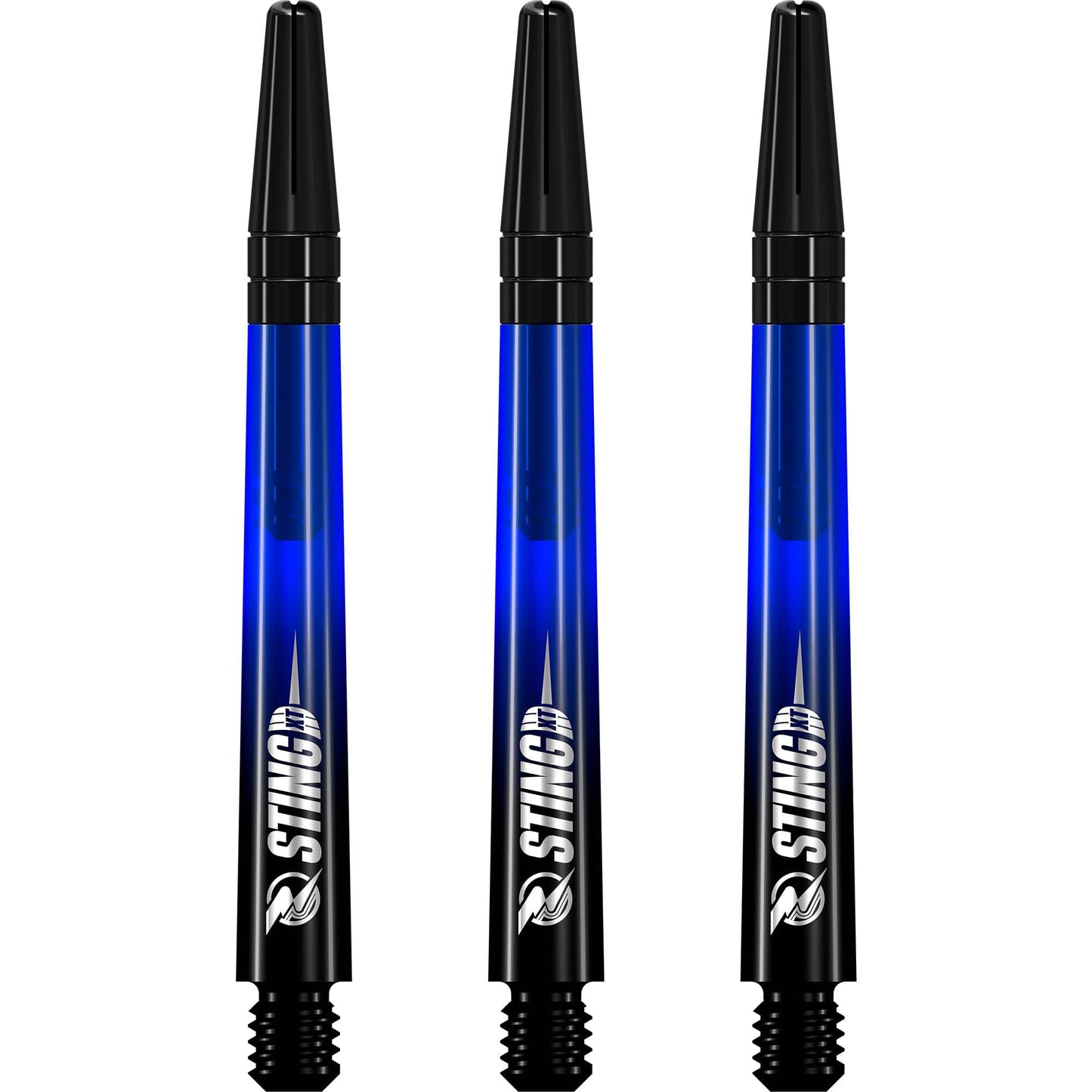 Ruthless Sting XT Dart Shafts - Polycarbonate - Gradient Black & Blue - Black Top Medium
