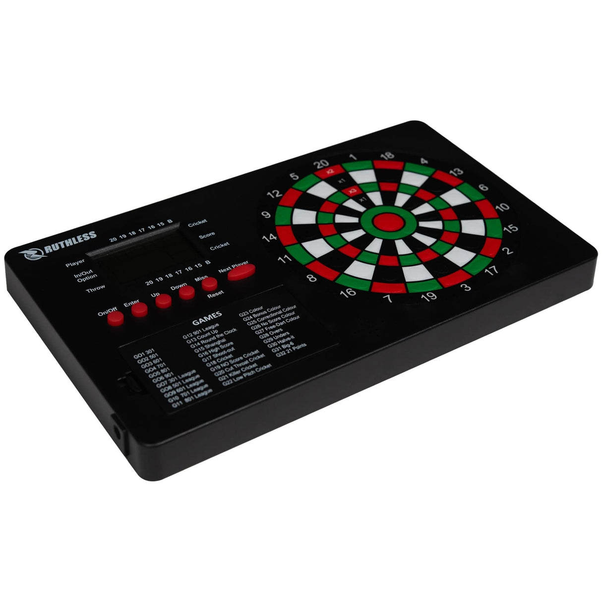 Ruthless TopScore Electronic Dart Scorer - 32 Games - Up to 8 players - 590 Variations