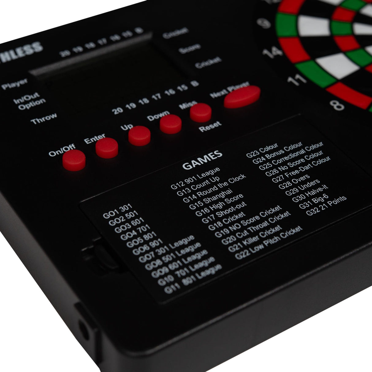 Ruthless TopScore Electronic Dart Scorer - 32 Games - Up to 8 players - 590 Variations